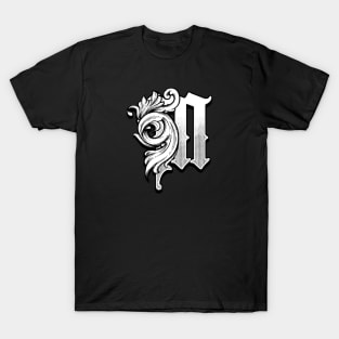 illustration of M font vintage style hand drawing design T-Shirt